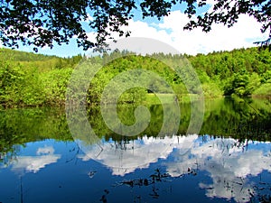 Beautiful view of lake Cerknica in Notranjska, Slovenia