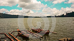 Beautiful view of the lake with a cloudy sky during the day