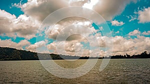 Beautiful view of the lake with a cloudy sky during the day