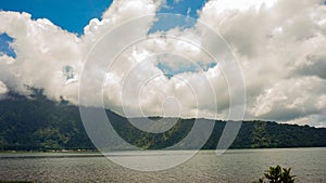 Beautiful view of the lake with a cloudy sky during the day