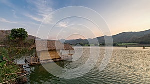 Beautiful view of lake (Khao wong resevoir) photo