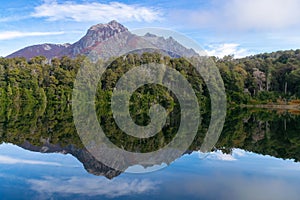 Beautiful view of a lake in Laguna Escondida, Circuito Chico, Bariloche, Argentina