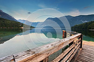 Beautiful view. Lake, mountain, reflection. Lake B