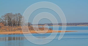 Beautiful view of Lake Texoma`s Picnic Area in Kingston, Bryon County, Oklahoma