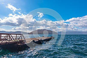 Beautiful view from Lake Towada lakeside pier