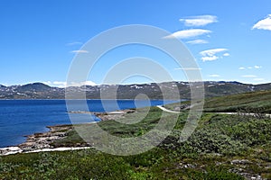 Beautiful view of lake Tyin in Norway