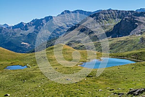 Beautiful view of Lake Verney, Petit Saint Bernard, Aosta Valley, Italy