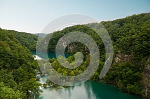 Beautiful view of the lakes in PlitviÄka National Park, Croatia