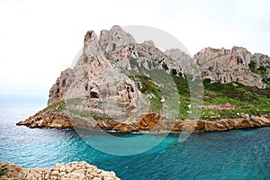 Beautiful view of Les Goudes in Marseille in the south of France