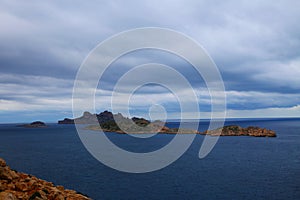 Beautiful view of Les Goudes in Marseille in the south of France