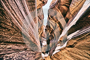 Beautiful view of light inside Antelope Canyon, Arizona