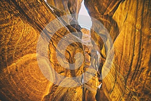 Beautiful view of light inside Antelope Canyon, Arizona