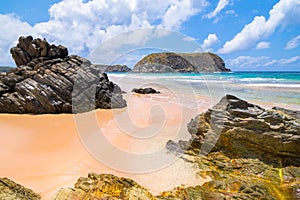Lion Beach (Praia do Leao) in Fernando de Noronha Island Brazil, famous for spawning and preserving sea turtles photo