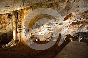 Beautiful view of Lipa Cave Lipska pecina in Montenegro