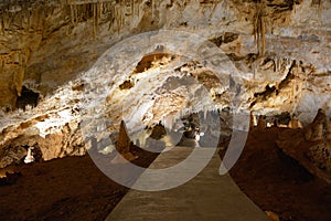 Beautiful view of Lipa Cave Lipska pecina in Montenegro