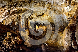 Beautiful view of Lipa Cave Lipska pecina in Montenegro photo