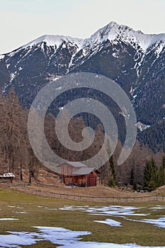 Beautiful view on little mountainous village, Seefeld in Tirol.