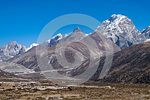 Beautiful view of Lobuche, Everest Base Camp trek, Nepal