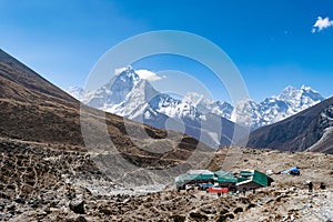 Beautiful view of Lobuche, Everest Base Camp trek, Nepal