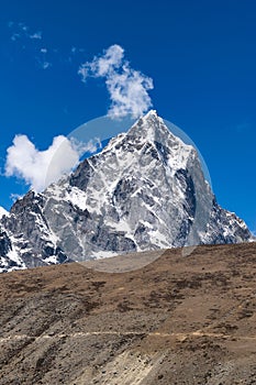 Beautiful view of Lobuche, Everest Base Camp trek, Nepal