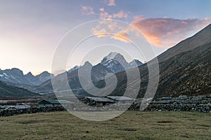 Beautiful view of Lobuche, Everest Base Camp trek, Nepal