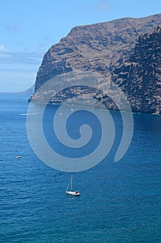 Beautiful view of Los Gigantes cliffs in Tenerife, Canary Islands,Spain.Nature background.