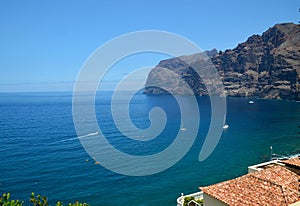 Beautiful view of Los Gigantes cliffs in Tenerife, Canary Islands,Spain.Nature background.