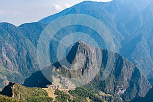 Beautiful view of Machu Picchu from Mt Montana Peru South America