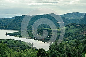 Beautiful view of Mae Suai reservoir (or Dammed valleys