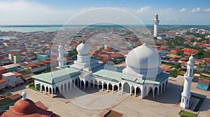 Beautiful view of Malacca Straits Mosque (Masji...