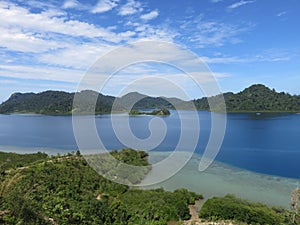 Beautiful view of Mande Beach, West Sumatera, Indonesia