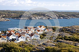Beautiful view of the Marstrand seaside locality in Sweden
