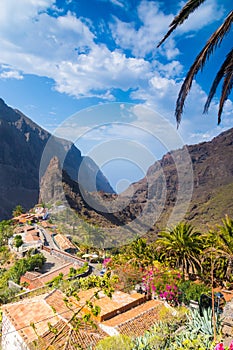 Beautiful view of Masca Valley in Tenerife, Canary Islands, Spain