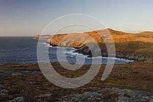 Beautiful view from Mavis Grind, Shetland Islands