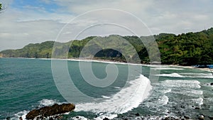 Beautiful view of Menganti Beach