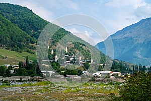 Beautiful view of mestia village