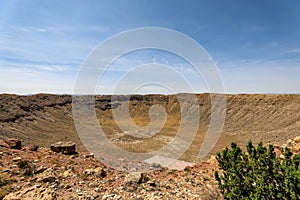 Beautiful view of the Meteor Crater Natural Landmark in Arizona, United States