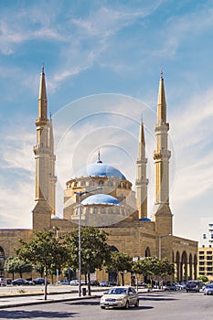 Beautiful view of Mohammad Al-Amin Mosque and Downtown Beirut