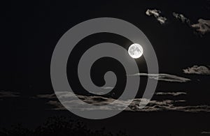 Beautiful view of Moon in nightly sky