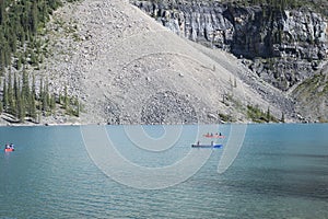 Beautiful view of Moraine Lake in Banff National Park in Alberta