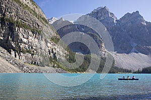 Beautiful view of Moraine Lake in Banff National Park in Alberta