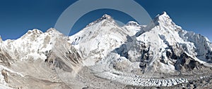 Beautiful view of mount Everest, Lhotse and nuptse