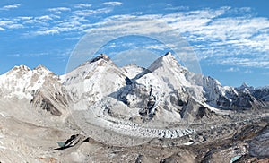 Beautiful view of mount Everest, Lhotse and nuptse