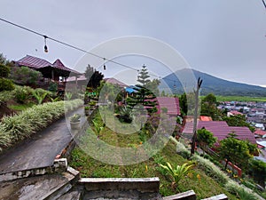 Beautiful view of Mount Kerinci in the morning