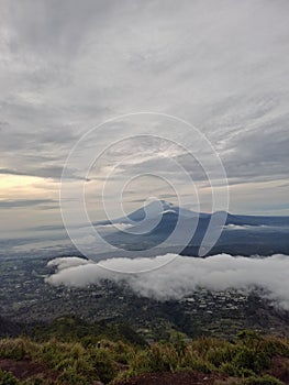 beautiful view on mount ungaran