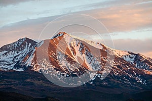 Beautiful view of mountain Sopris Aspen Glen Colorado photo