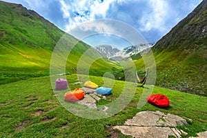 Beautiful view of mountain valley landscape in Juta, Georgia