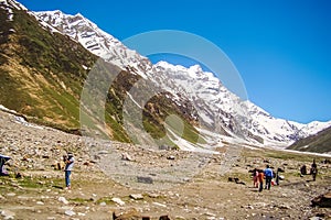 Beautiful view of mountainous lake Saiful Muluk in Naran Valley, Mansehra District, Khyber-Pakhtunkhwa, Northern Areas of Pakistan