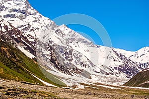 Beautiful view of mountainous lake Saiful Muluk in Naran Valley, Mansehra District, Khyber-Pakhtunkhwa, Northern Areas of Pakistan