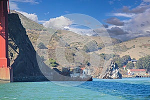 Beautiful view of mountainous landscape near Golden Gate Bridge, San Francisco, California,